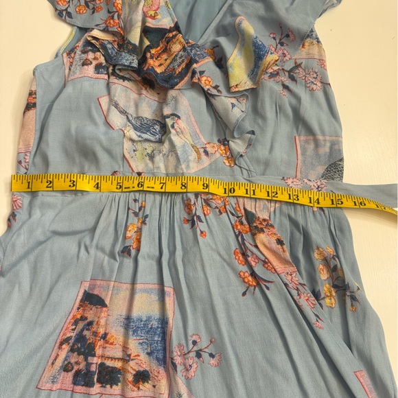 Anthropologie Blue Floral Mini Dress - Picture 7 of 7